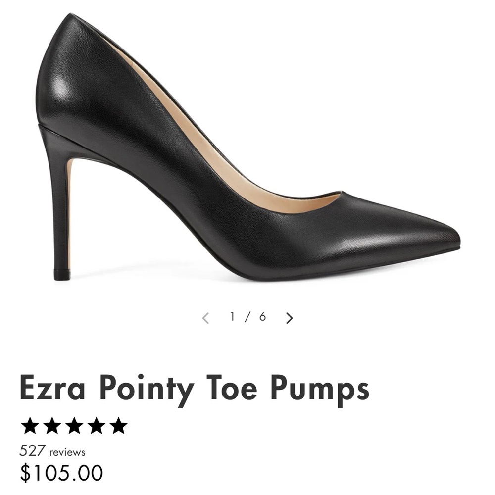 Nine West Black Ezra Pointy Toe Pumps